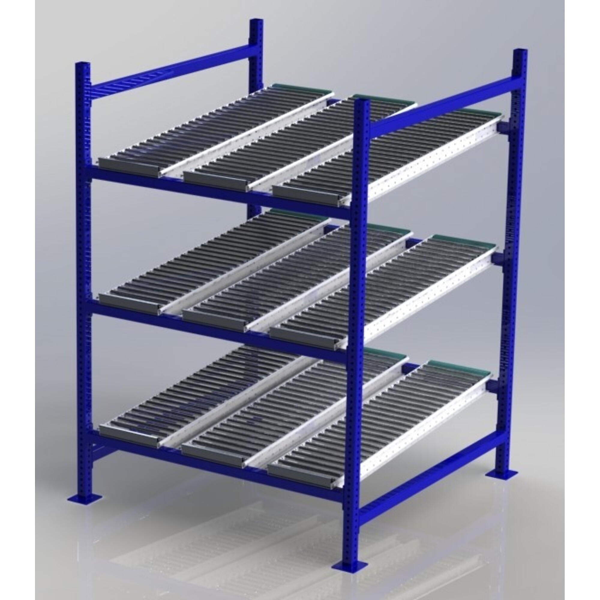 Unex, Gravity Flow Rack Starter, Overall Height 72 in, Width 48 in, Depth 48 in, Model# CF99SR48483-S